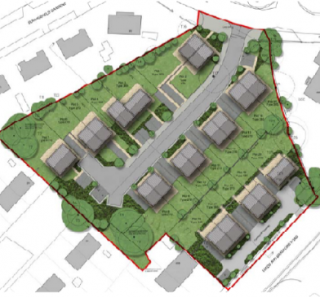 Site plan for the Calverley Lane, Bramley development.