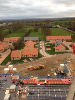 The high-level shots show the progress at Mickle Hill.