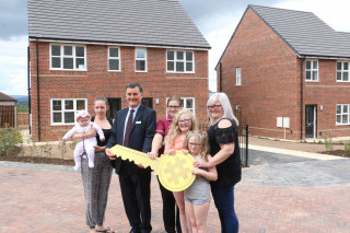 Residents at the new Yorkshire Housing development in Bramley
