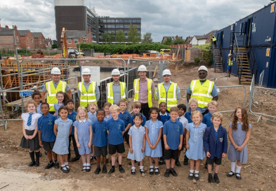 Termrim Construction and Care UK with school students in Sale, Greater Manchester