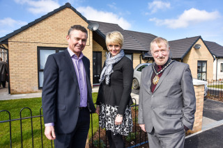 Graeme Bird of Termrim Construction with LYHA's Lisa Pickard and Deputy Mayor of Barnsley, Councillor Tim Shepherd.