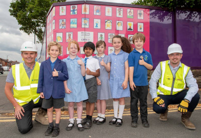Termrim Construction and Care UK with school students in Sale, Greater Manchester